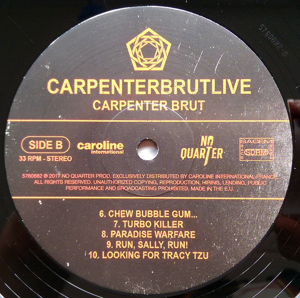 Carpenter Brut : Carpenterbrutlive (2xLP, Album)