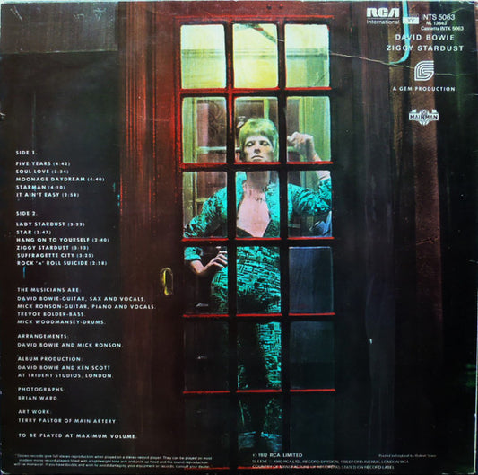 David Bowie : The Rise And Fall Of Ziggy Stardust And The Spiders From Mars (LP, Album, RE, EMI)
