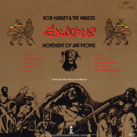 Bob Marley & The Wailers : Exodus (LP, Album, RE)